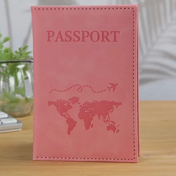 Passion of Essence Accessories - Casual PU Passport Holder Solid Color Cover & Faux Leather Organizer